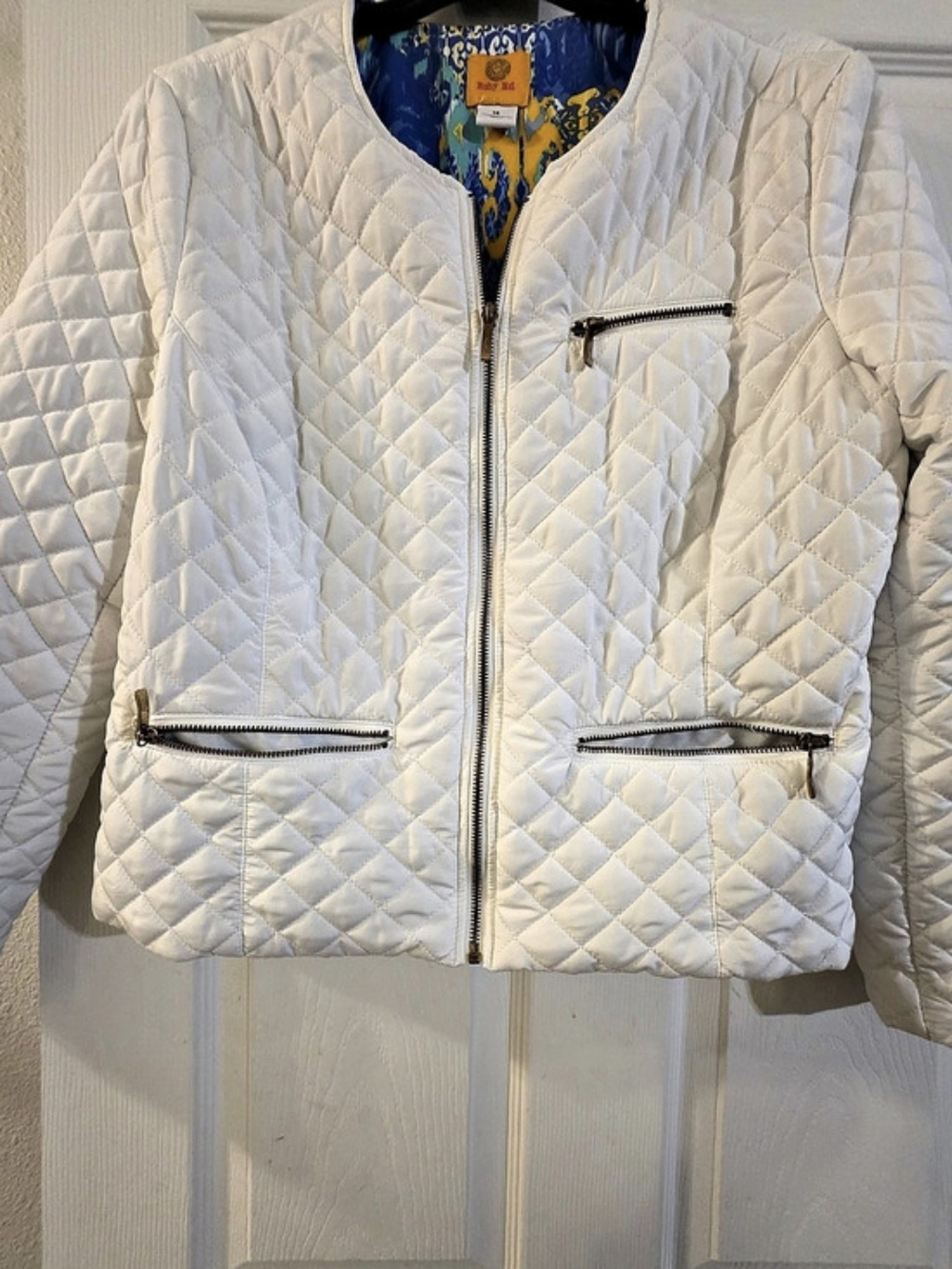 Ruby Rd Quilted Jacket in White Size 14 - Picture 2 of 10